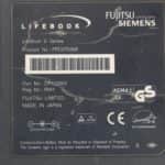 Štítek - Fujitsu Siemens Lifebook E-6634