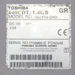 Štítek - Toshiba Satellite Pro 440CDT