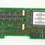 Část paměti RAM + konektory pro rozšíření a přelepený procesor 486 - Olivetti Echos 44 Color