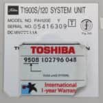 Toshiba T1900s - Štítek