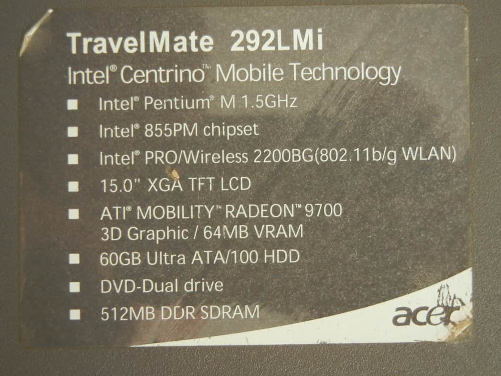 Acer TravelMate 292LMi