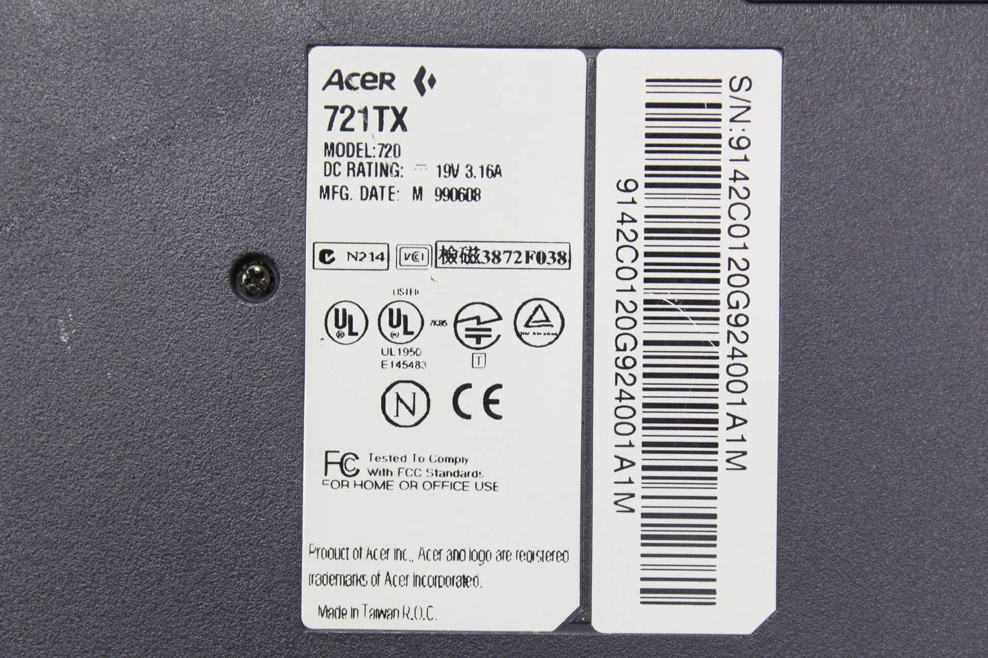 Acer TravelMate 721TX