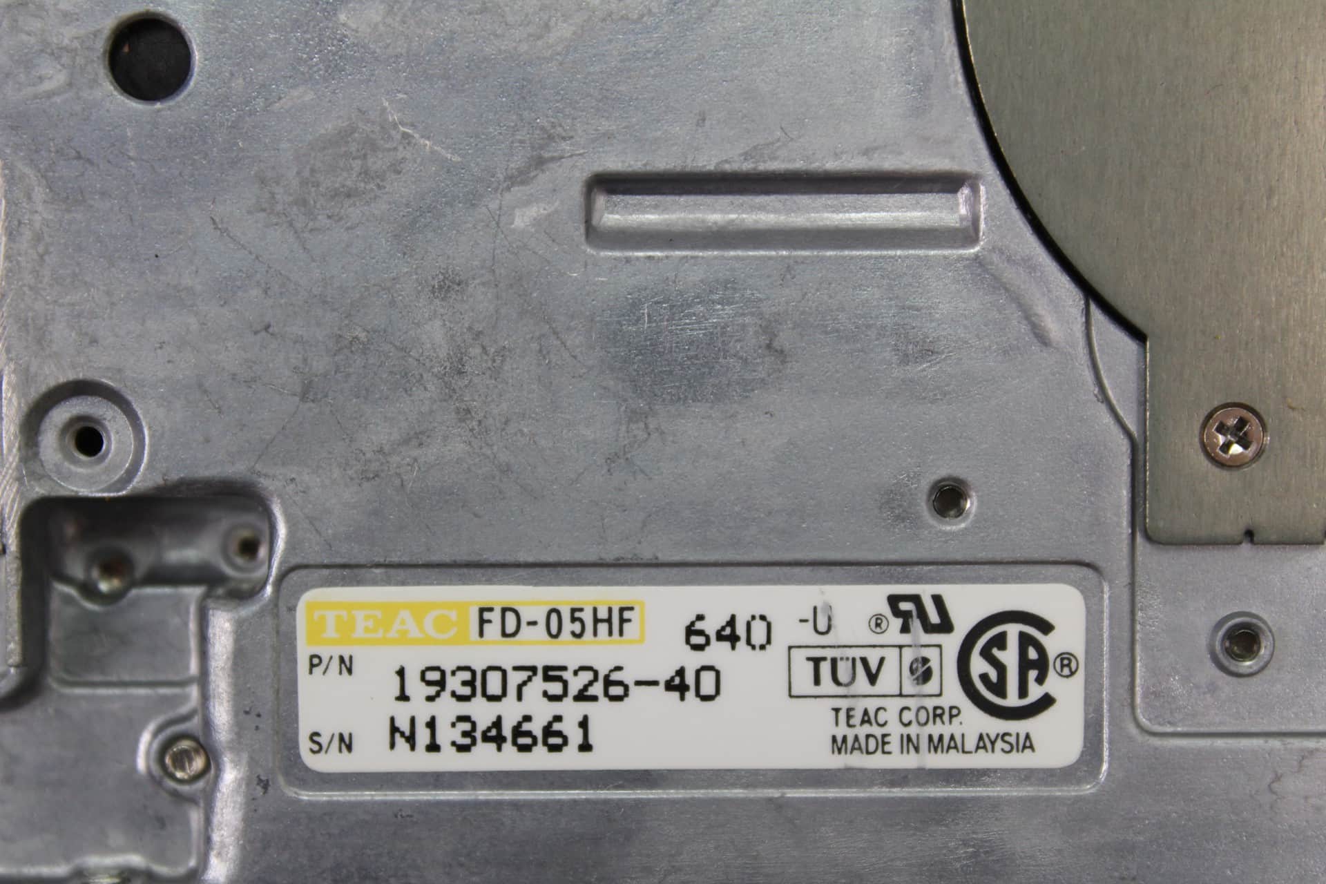 AT&T Globalyst 510 - Disketová mechanika štítek