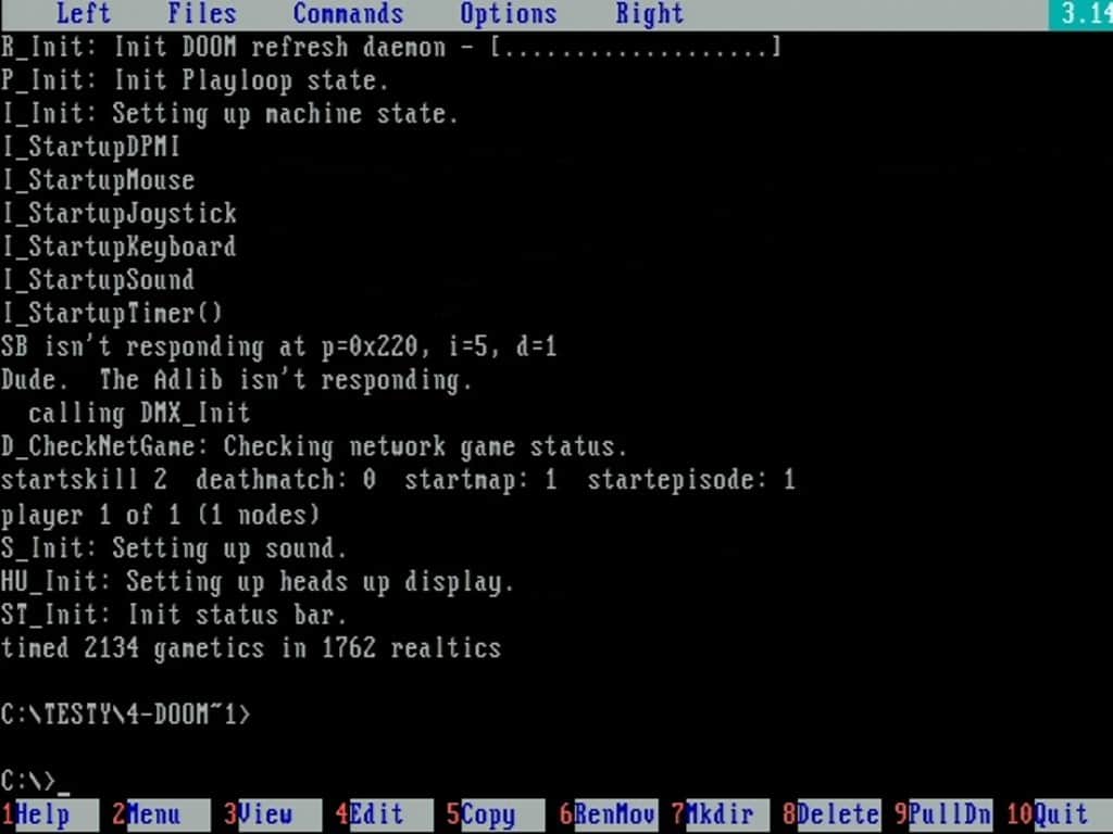 DELL OptiPlex GL 575 Testy v MS-DOS