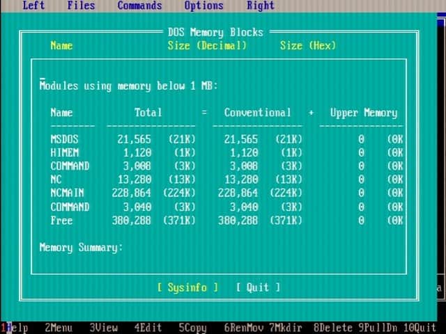 PC MIATA - Testy v MS-DOS