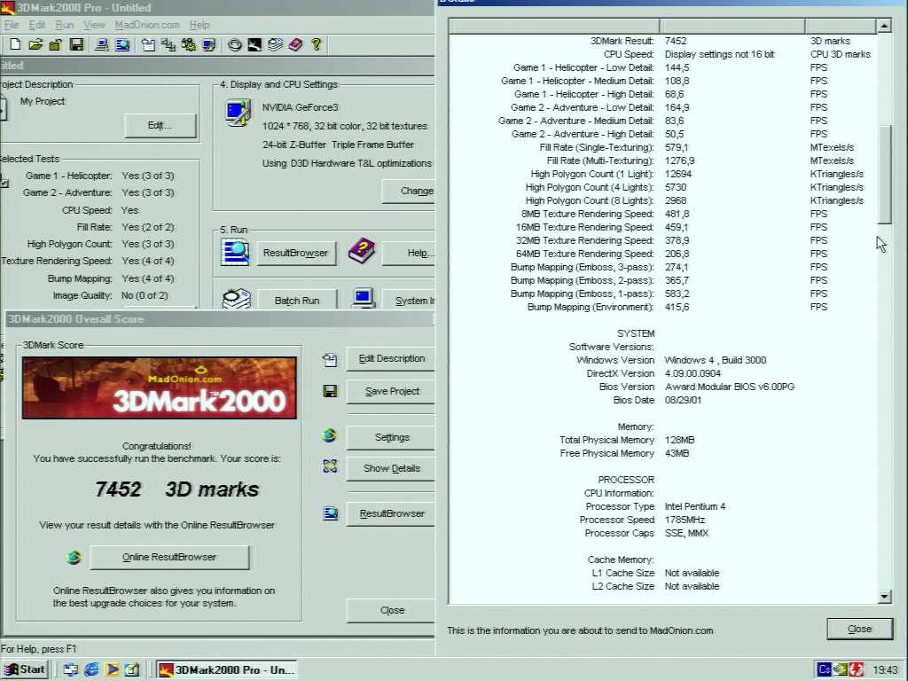 Pentium 4 OC 1.78GHz + nVidia GF3 TI200 64MB - SDR