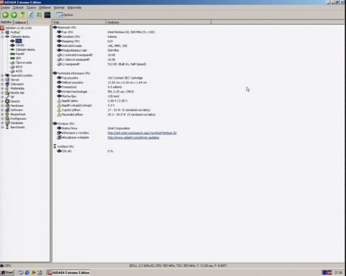 Intel Pentium 3 500MHz - Info