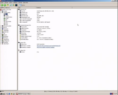 Intel Pentium 3 550MHz - Info