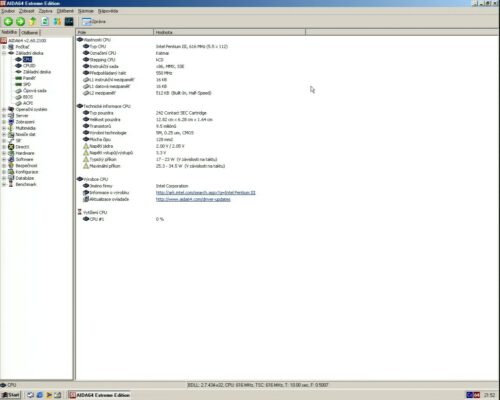 OC Intel Pentium 3 550MHz - Info