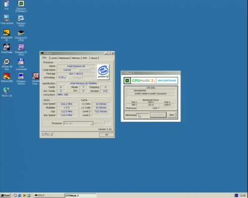 OC Intel Pentium 3 550MHz - Info