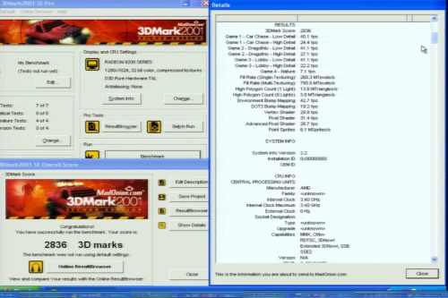 ATI Radeon 9200 LE - 3D Mark 2001